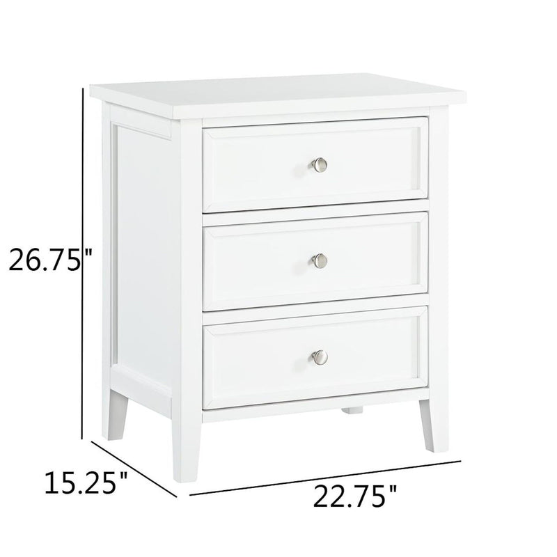 Luca - 3 Drawer Nightstand