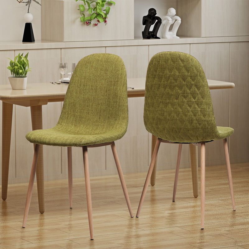 Elegant Dining Chair Set With Fabric