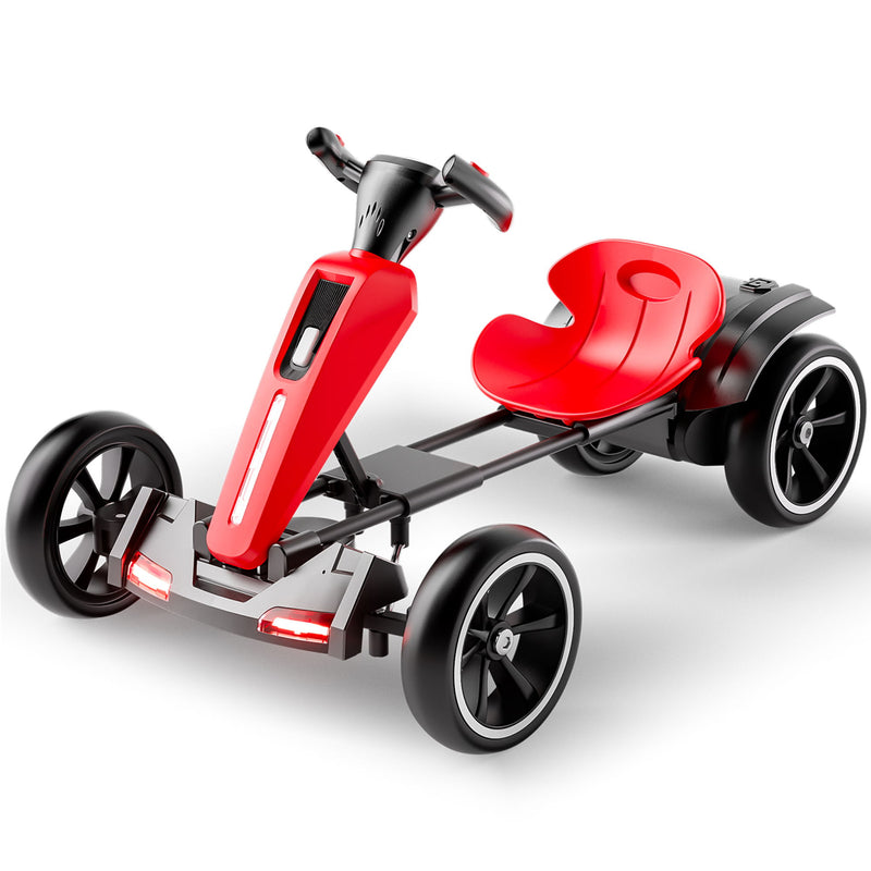 Electric Kids Pedal Go Kart With Adjustable Seat, Foldable Design