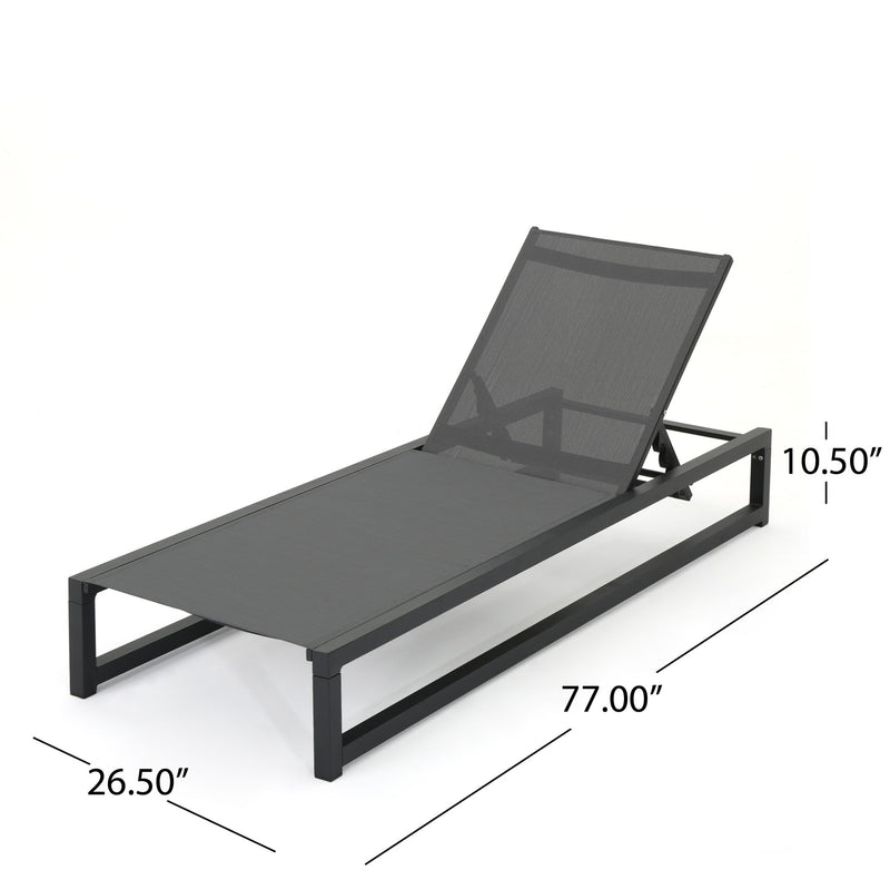 Chaise Lounge With 5 Reclining Positions, Outdoor Patio Lounge Chairs