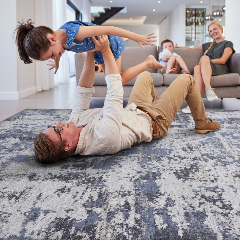 Payas - 8' X 10' Abstract Area Rug - Gray