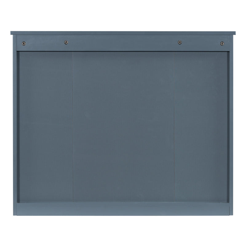 Wall Mounted Bathroom Storage Cabinet With Mirror, Cabinet With 6 Open Shelves And Adjustable Interior