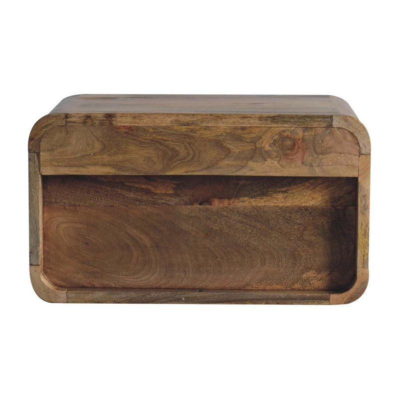 Curved Upper Slot Floating Nightstand
