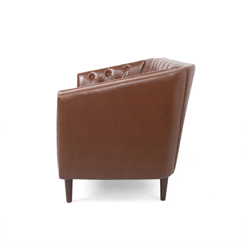 Sophisticated Loveseat With Diamond Stitched Detailing