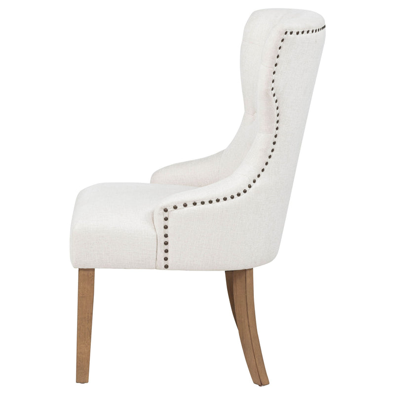 Tufted Dining Chair With Button Tufting And Nailhead Trim