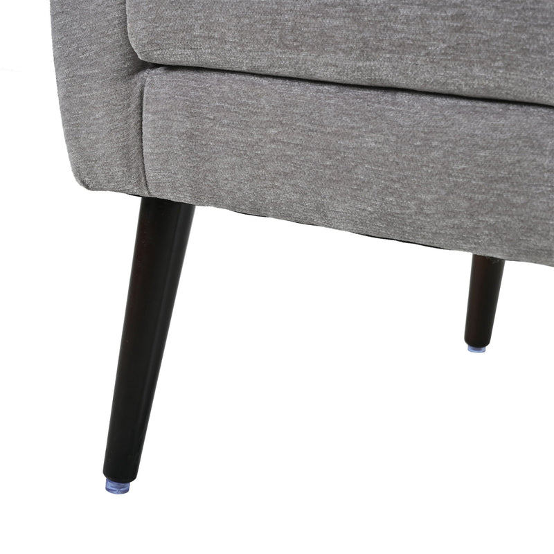 Modern Accent Chair, Arm Chairs For Living Room, Upholstered Mordern Armchair, Comfy Soft Padded Lounge Chair In Small Space, Bedroom, With Pillow, Solid Wood Leg