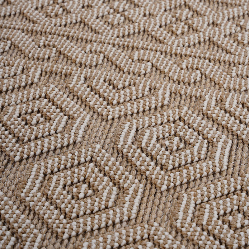 Guros - 6' X 9' Geometric Indoor / Outdoor Area Rug - Mocha