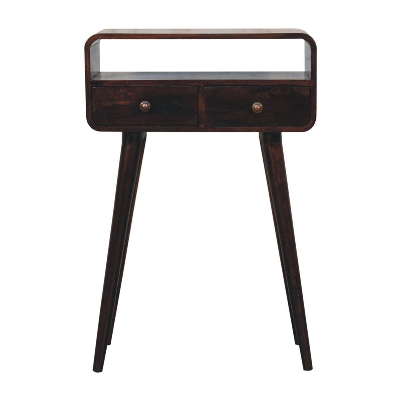 Solid Wood Curved Console Table