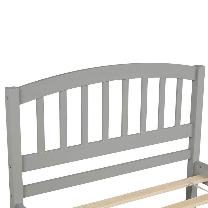 Platform Bed Wood Bed Frame With Trundle