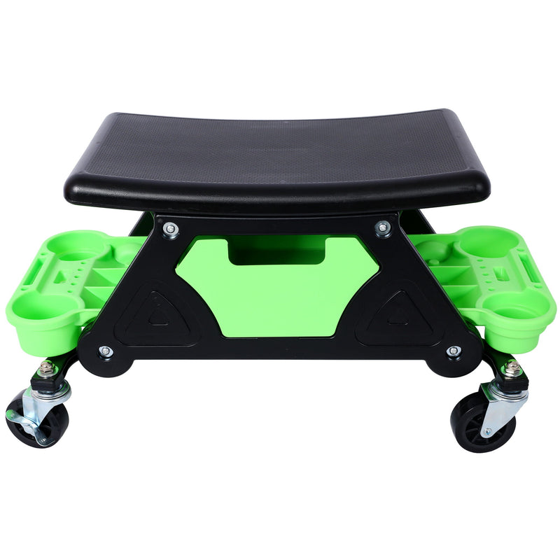 Heavy Duty Mechanic Stool With Tool Storage 300 Lbs Capacity Hdpe - Green