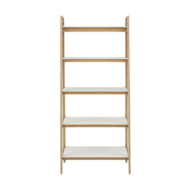 Parker - Bookcase With 5 Shelves - Off White / Natural