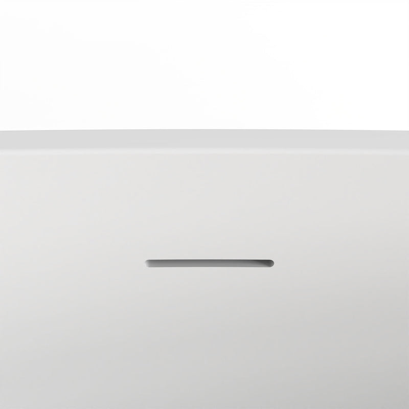 Solid Surface Soaking Freestanding Bathtub For Bathroom - Matte White