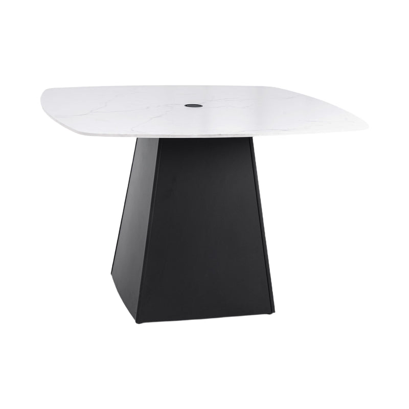 Rounded Square Outdoor Pedestal Dining Table