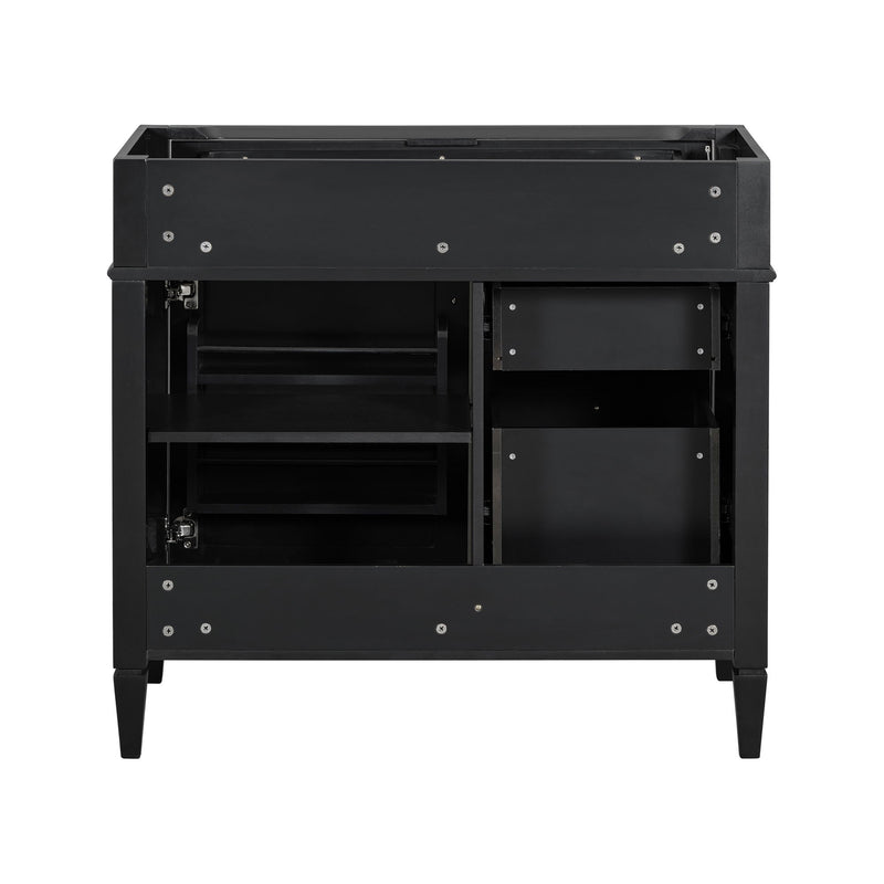 Bathroom Vanity With 2 Drawers And Tip-Out Drawer, Storage Cabinet