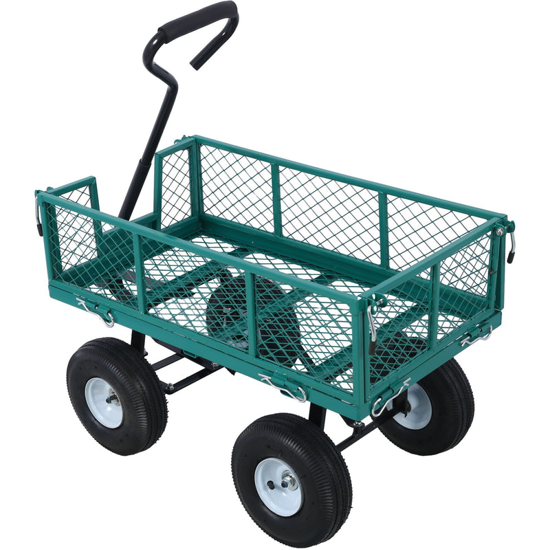 Heavy Duty Steel Garden Cart With Sides