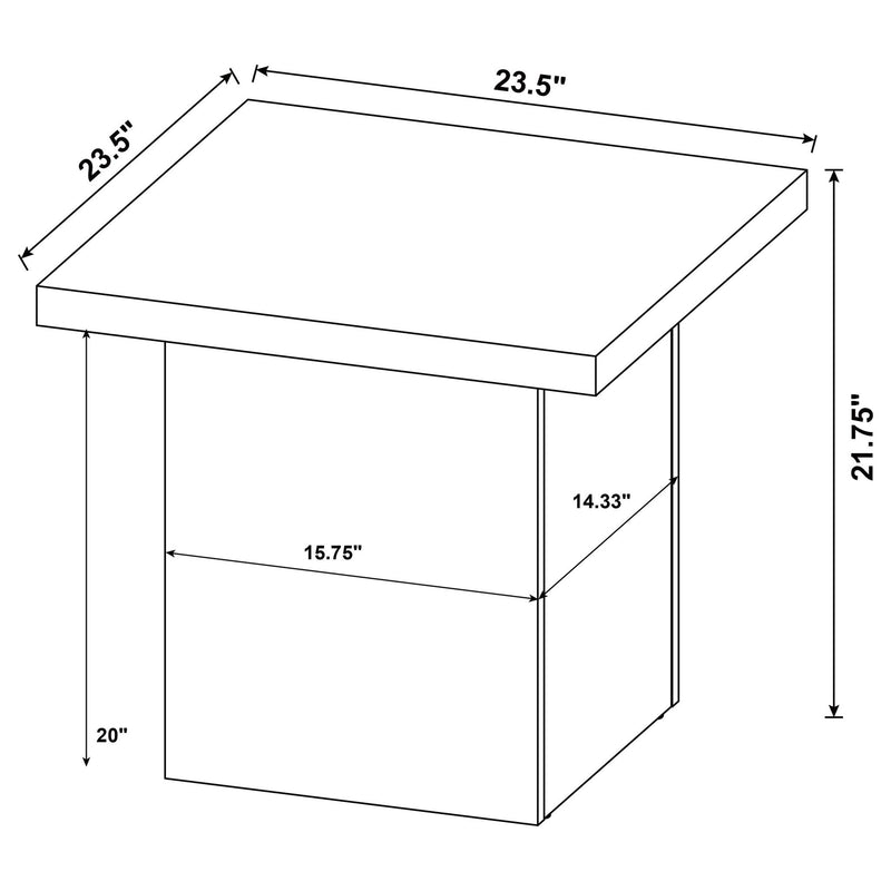 Eldridge - Coffee Table Set With Chunky Square Tops