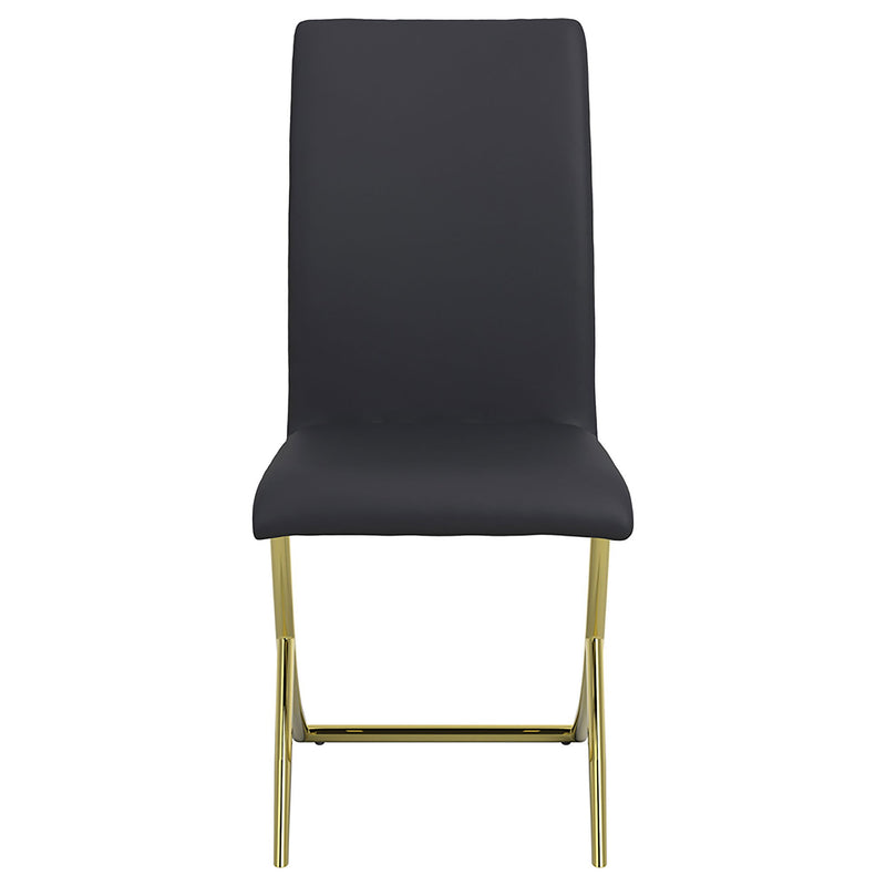 Dining Chairs (Set of 2) - Black / Gold
