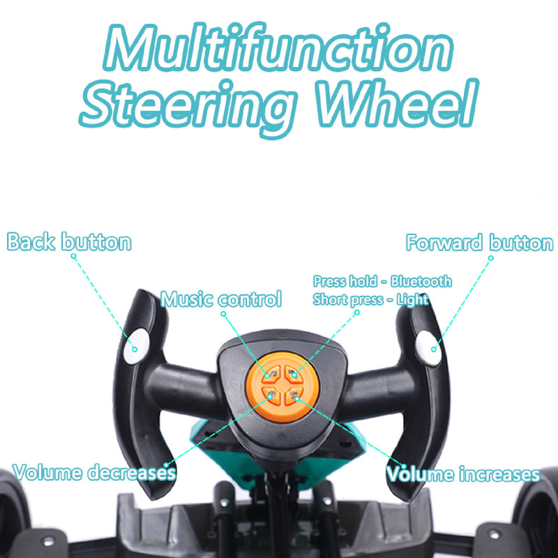 Electric Kids Pedal Go Kart With Adjustable Seat, Foldable Design