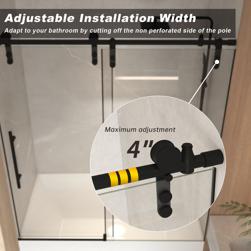 Frameless Sliding Bathtub Door With Frame