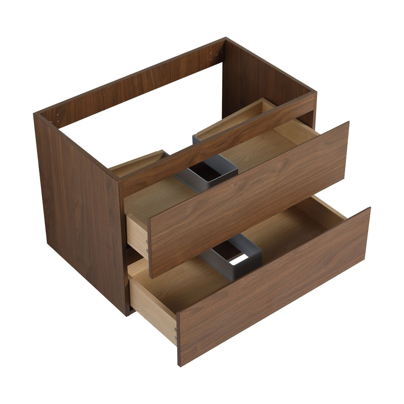 Wall Mounted Bathroom Vanity And Sink, 2 Soft Close Drawers