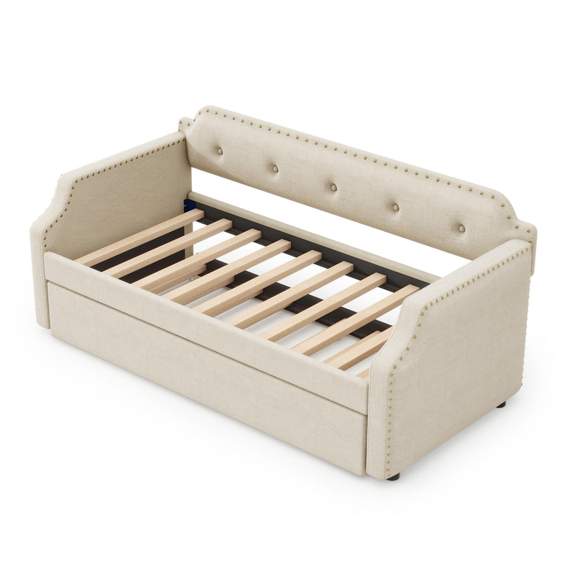 Upholstered Daybed With Trundle