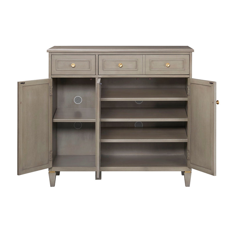 Dauphin - Handpainted Entryway Storage Cabinet - Gray