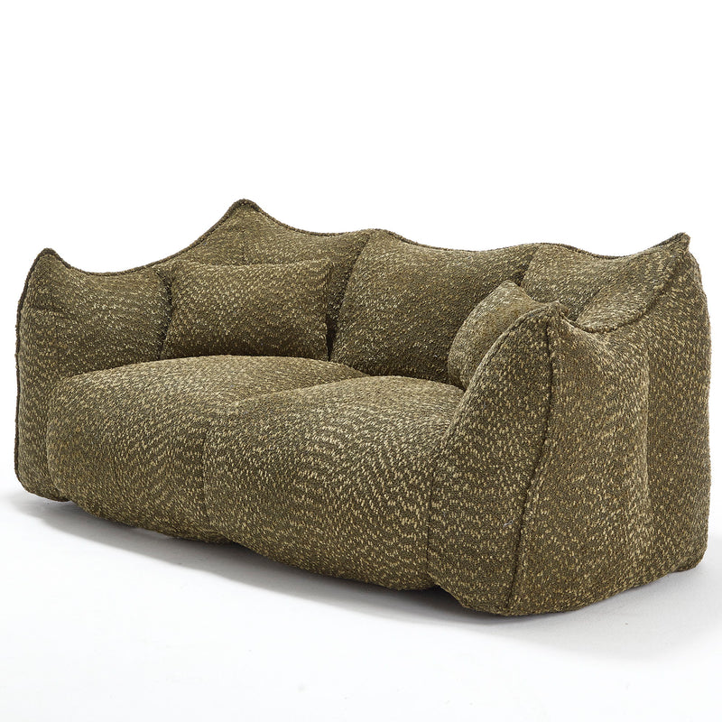 Comfortable Dual Beanbag Chair With High Resilience Foam Core For 2 People