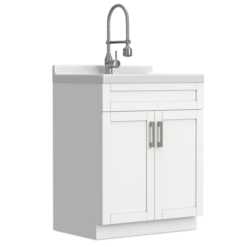 Hennessy - Deluxe Laundry Utility Sink And Cabinet