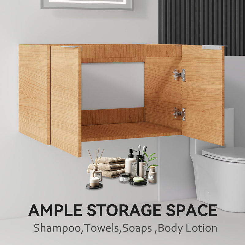 Floating Bathroom Vanity Cabinet & Soft Close Double Doors, Spacious Interior Storage, Wall Mounted, Cabinet Only