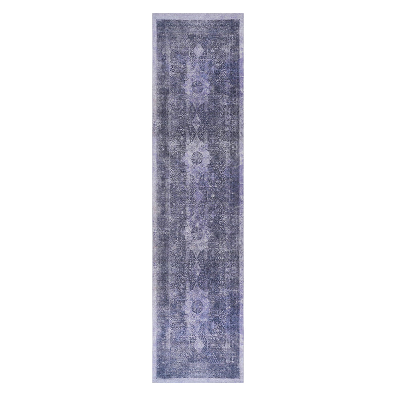 Maval - 2'6'' X 10' Washable Runner Rug - Anthracite