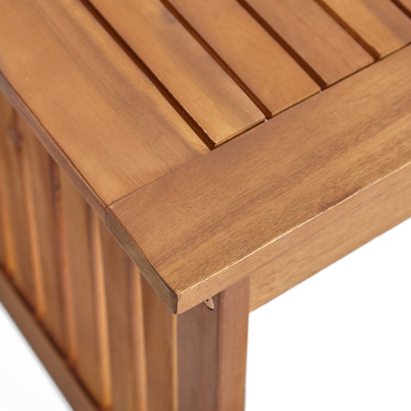 Acacia Wood Rectangular Patio Coffee Table For Outside