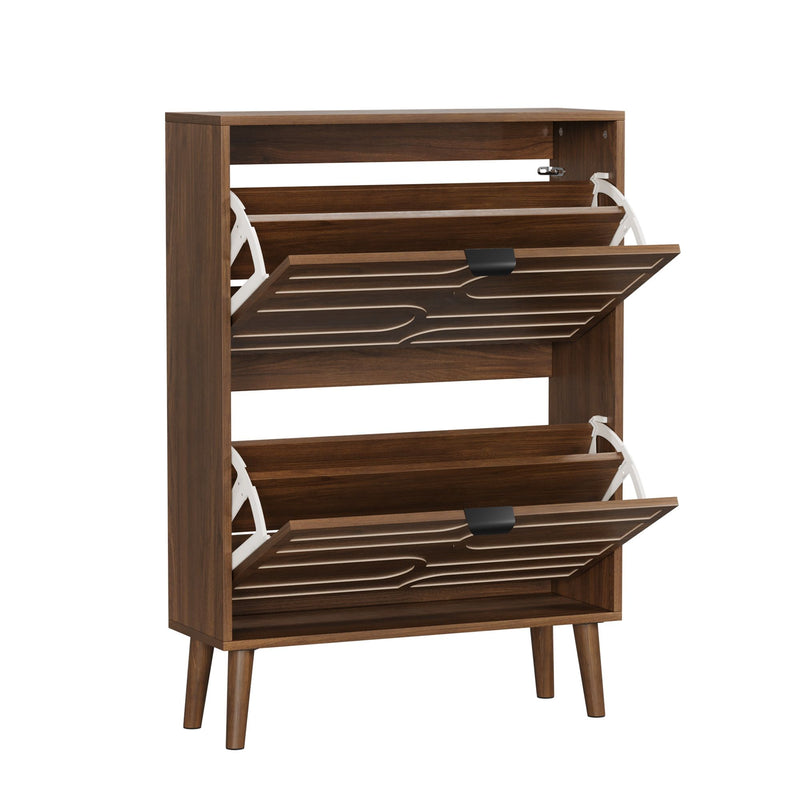 Medieval - Independent Shoe Cabinet With 2 Flip Drawers