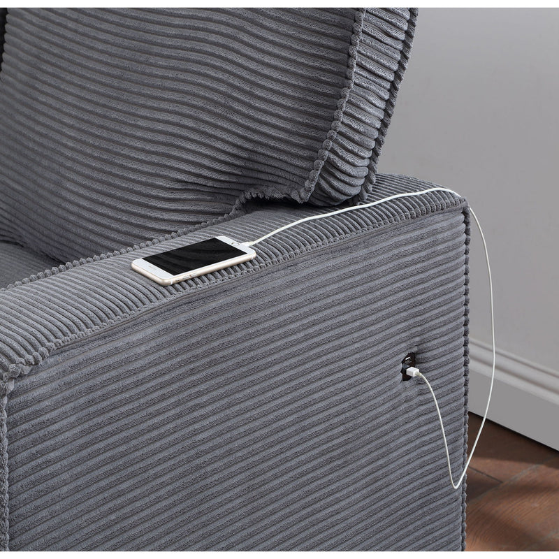 Territory - Pull Out Sofa Bed With Design - Dark Gray