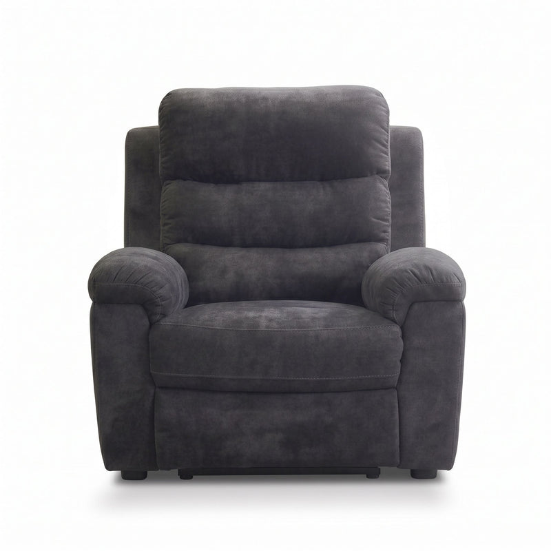 Manual Recliner Chair With 150° Recline, For Living Room - Dark Gray