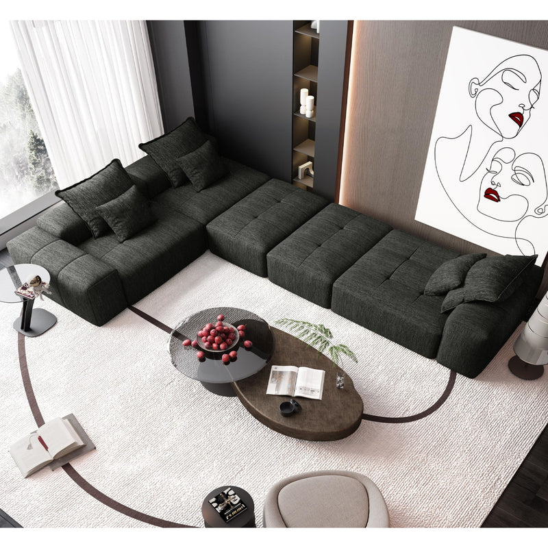 Modern Oversized Diy Combination, Modular Sectional Sofa With Pillows