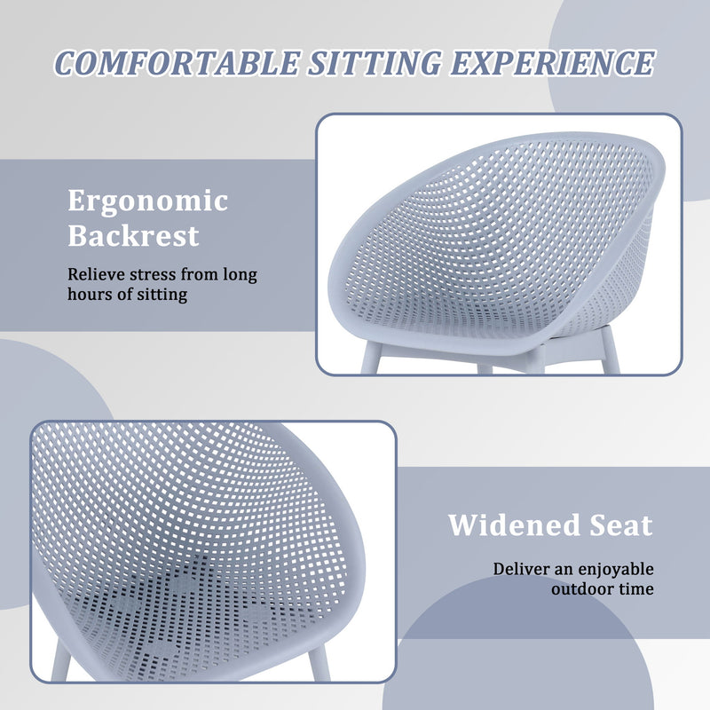 4 Pack Lounge Chair Set With Long Table