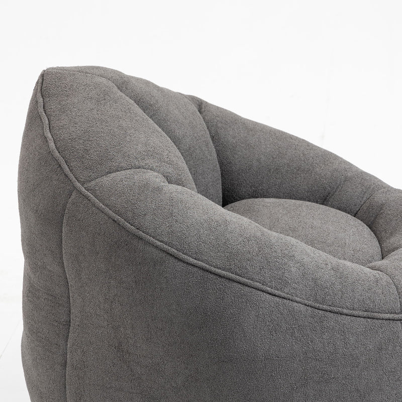 Bedding Bean Bag Sofa Chair High Pressure Foam With Footrest