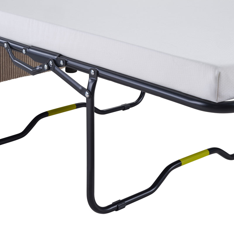 Sleeper Sofa With Foldable Mattress, USB Ports, Side Table & Storage Pocket