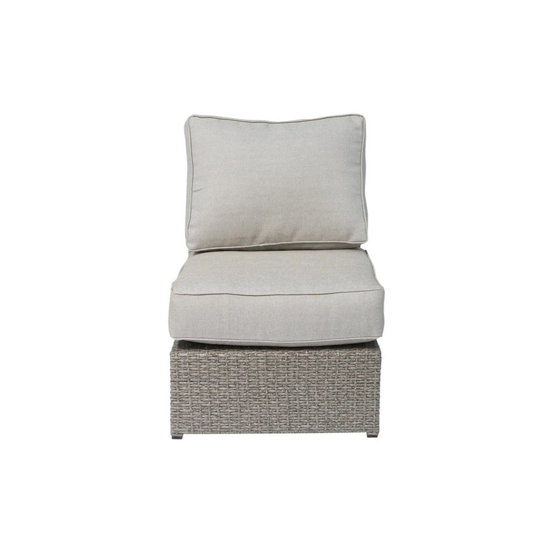 Outdoor Sectional Set With Cushions, Reversible Modular Design, Weather Resistant - Gray Mix