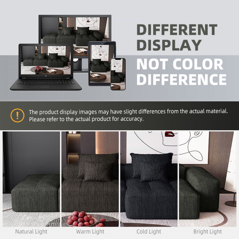 Modern Oversized Diy Combination, Modular Sectional Sofa With Pillows