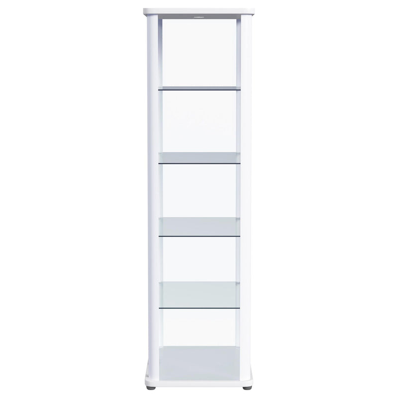 Nevra - 4 Shelf Display LED Curio Cabinet
