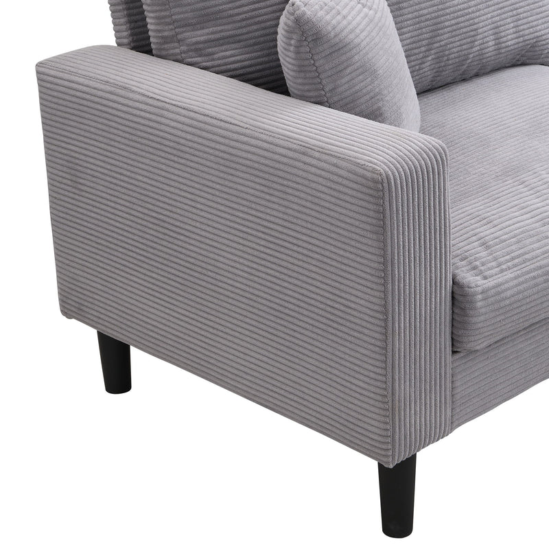 Modern Upholstered 2 Piece Sofa Set With 3 Seater And 2 Seater