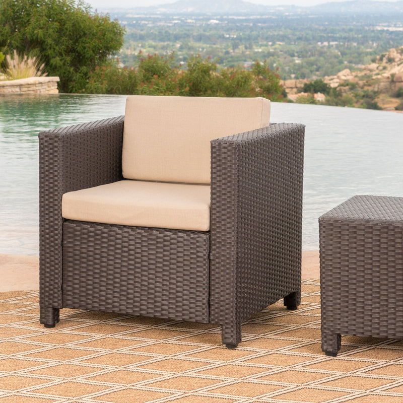 Stylish Outdoor Club Chair With Weather Resistant Cushions