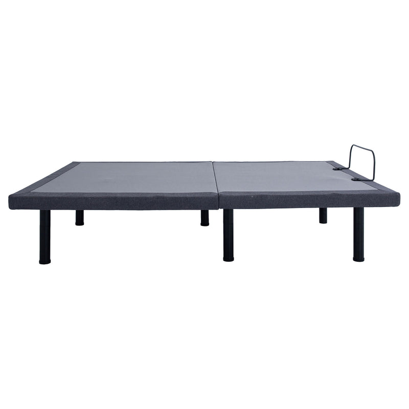 California King Adjustable Bed Base With Ergonomic Support And Wireless Remote Control - Black