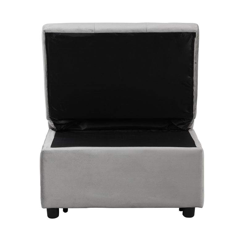 Folding Ottoman Sofa Bed - Gray