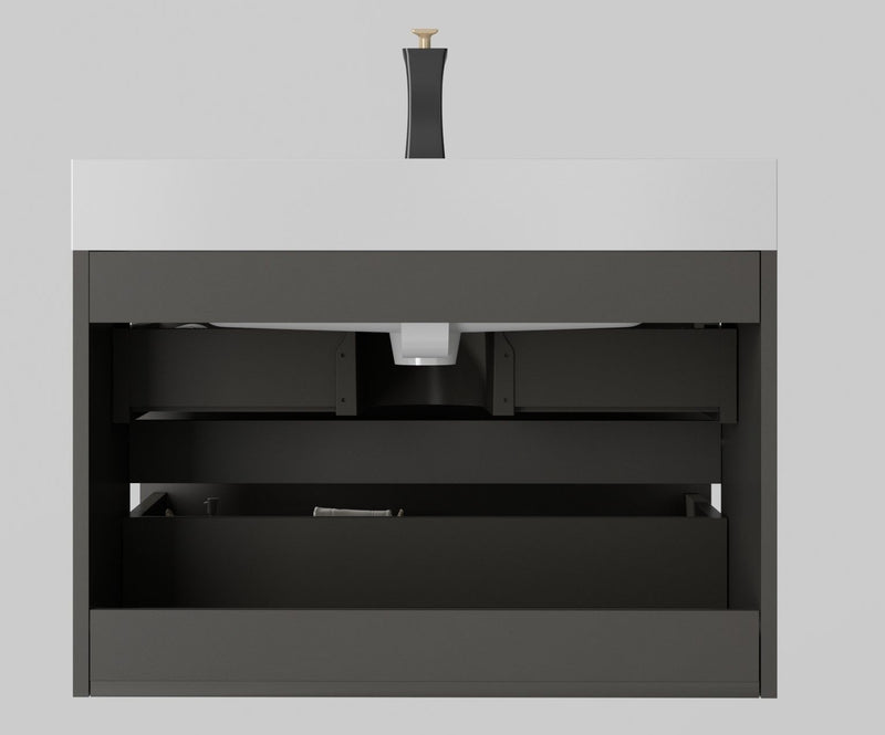 Alice - Bathroom Vanity With Sink, Wall Mounted, Floating