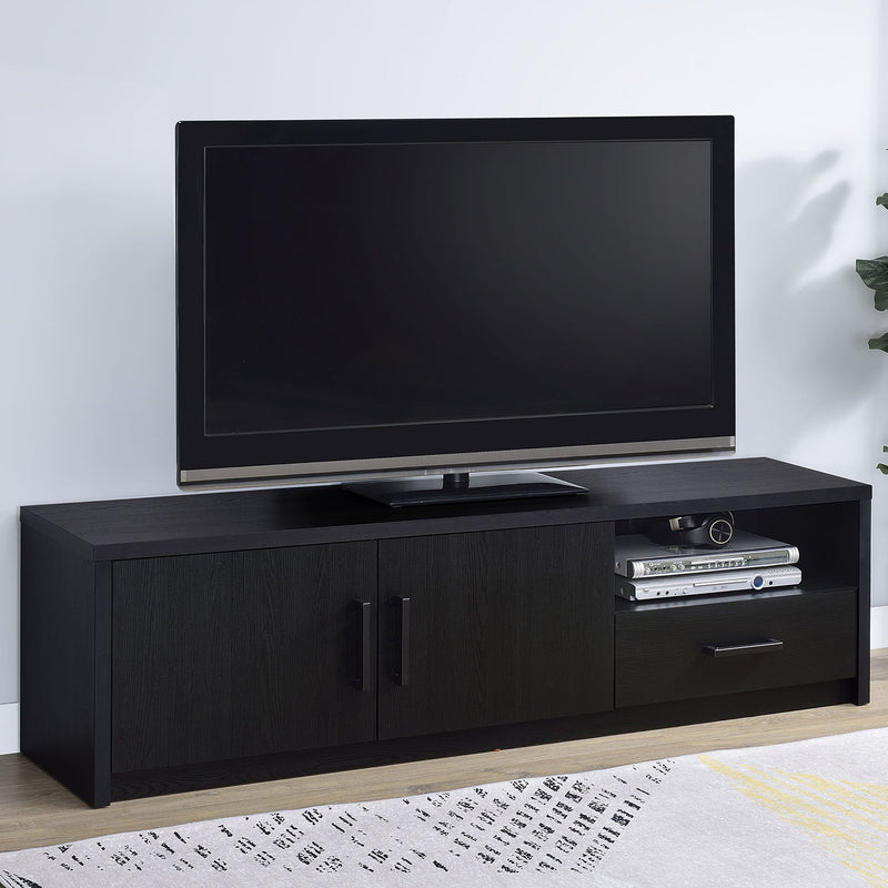 Ian - 2 Door TV Stand Media Console With Storage - Black