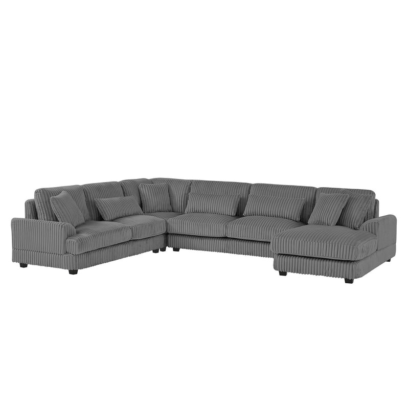 U - Sectional Sofa With Chaise Lounge, Oversized Living Room Couch