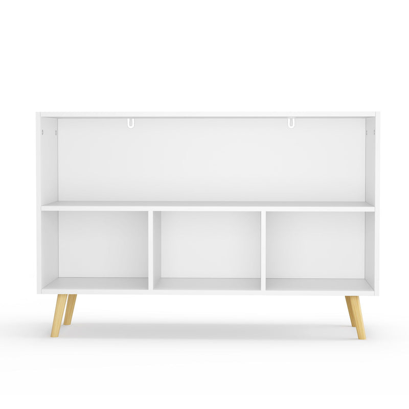 Bookcase With Collapsible Drawers, Book Display Organizer