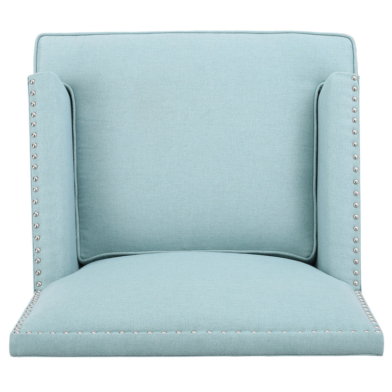 Serenada - Upholstered Fabric Club Chair With Nailhead Trim And Tapered Birch Legs